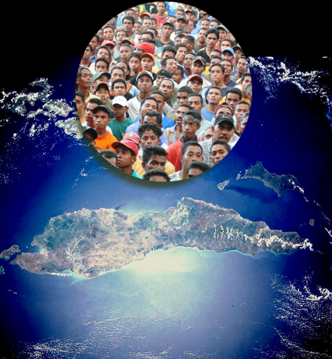 Timor Leste ocupa apenas metade da área total da ilha, a parte oriental, além de um enclave na metade oeste, que é ainda dominada pela Indonésia