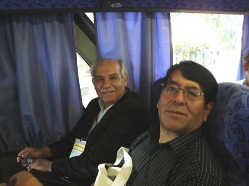 Manoel de Andrade com o escritor peruano Enrique Rosas Paravicino